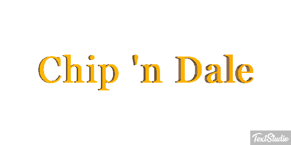 Chip 'n Dale Efecto de texto