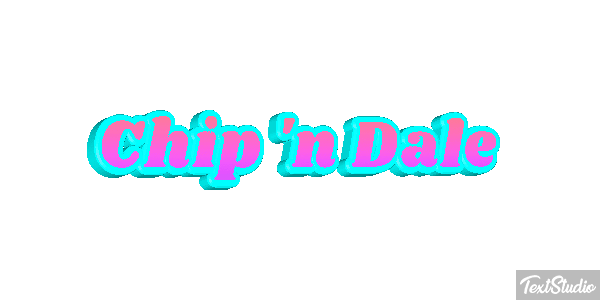 Chip 'n Dale Efecto de texto