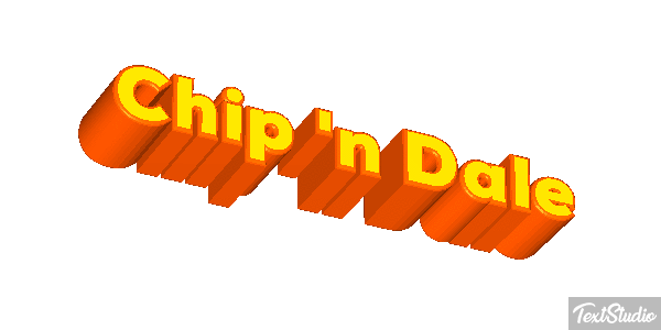 Chip 'n Dale Efecto de texto