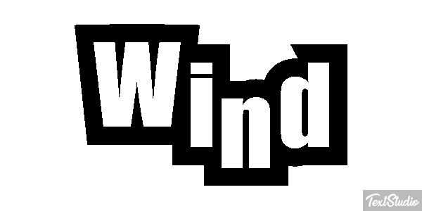 Wind テキスト効果