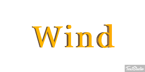 Wind テキスト効果