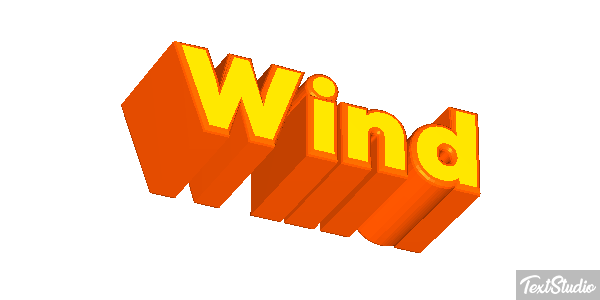 Wind テキスト効果