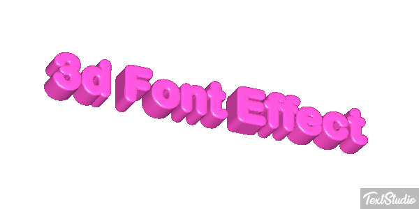 3d Font Effect Efeito do texto