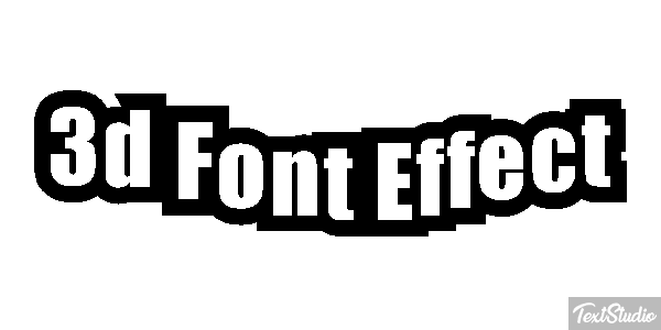 3d Font Effect Efeito do texto