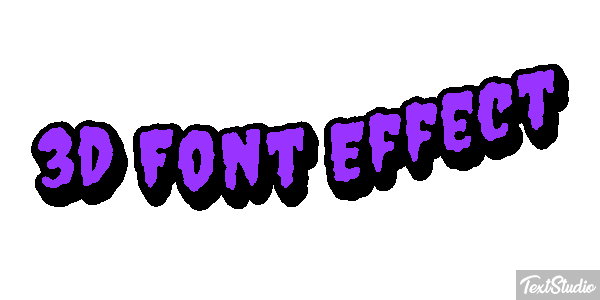 3d Font Effect Efeito do texto