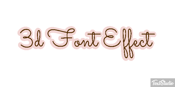 3d Font Effect Efeito do texto