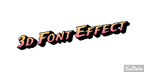 3d Font Effect Efeito do texto