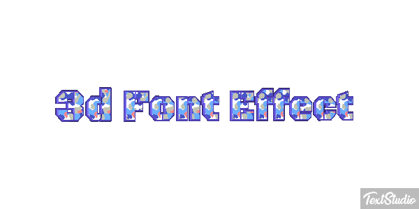 3d Font Effect Efeito do texto