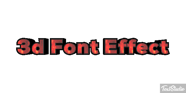 3d Font Effect Efeito do texto