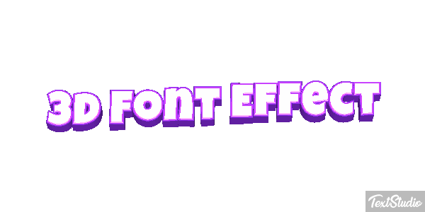 3d Font Effect Efeito do texto