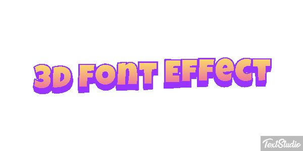 3d Font Effect Efeito do texto
