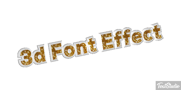 3d Font Effect Efeito do texto