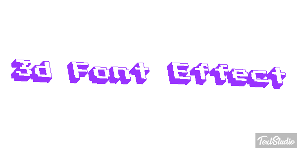 3d Font Effect Efeito do texto