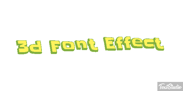 3d Font Effect Efeito do texto
