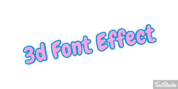 3d Font Effect Efeito do texto