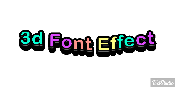 3d Font Effect Efeito do texto