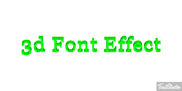 3d Font Effect Efeito do texto