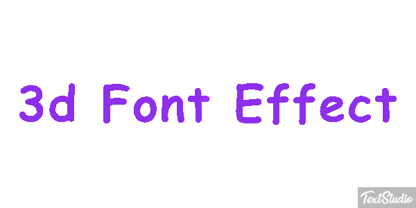 3d Font Effect Efeito do texto