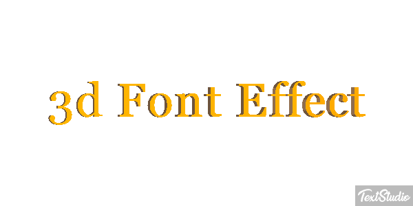 3d Font Effect Efeito do texto