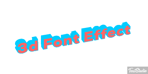 3d Font Effect Efeito do texto