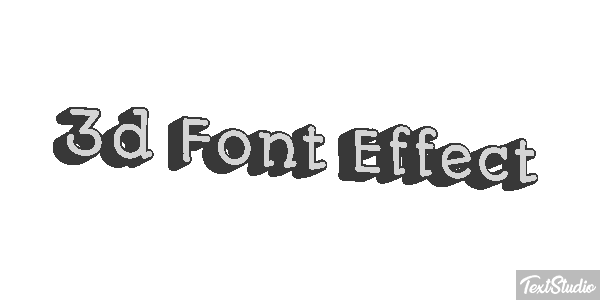 3d Font Effect Efeito do texto