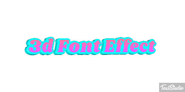 3d Font Effect Efeito do texto