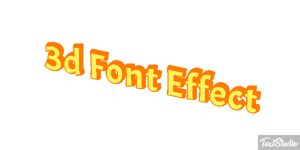 3d Font Effect Efeito do texto