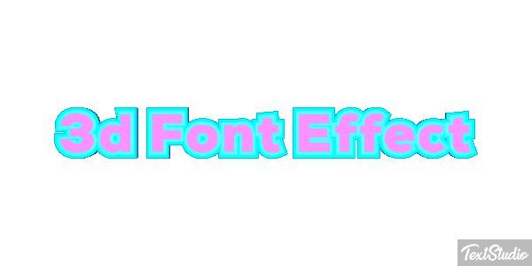 3d Font Effect Efeito do texto