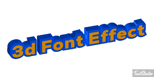 3d Font Effect Efeito do texto