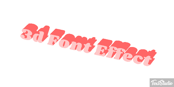 3d Font Effect Efeito do texto