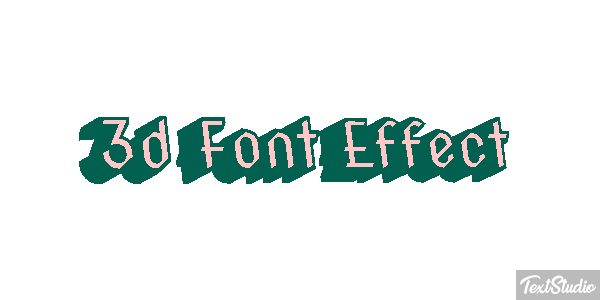 3d Font Effect Efeito do texto