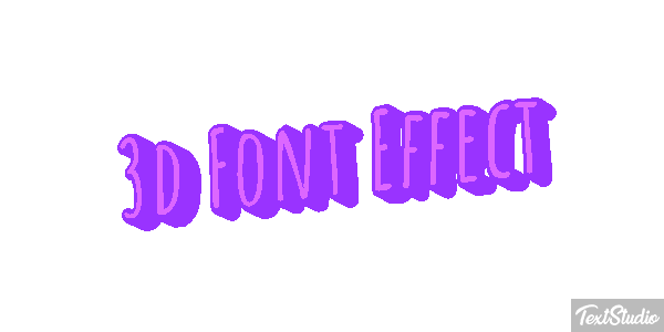 3d Font Effect Efeito do texto