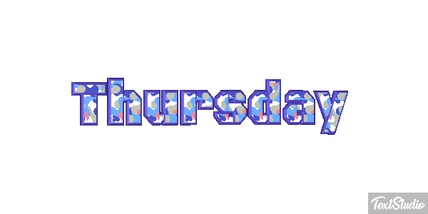 Thursday Texteffekt
