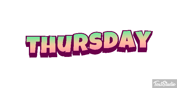 Thursday Texteffekt