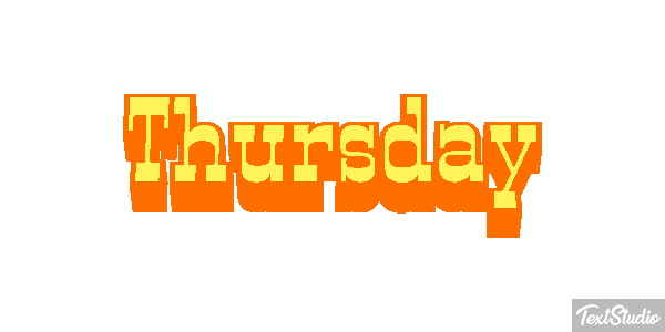 Thursday Texteffekt