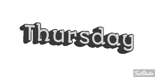 Thursday Texteffekt