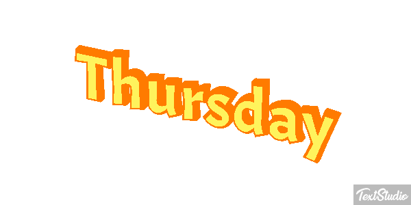Thursday Texteffekt
