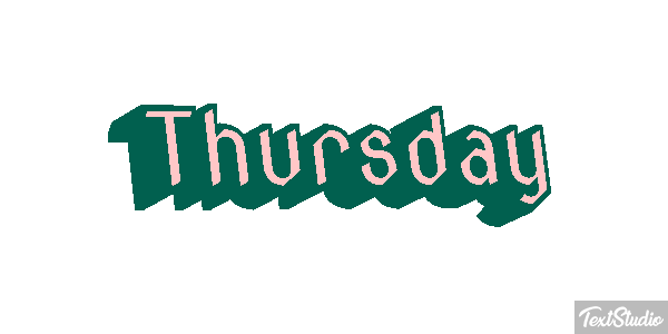 Thursday Texteffekt