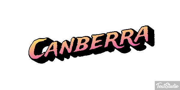 Canberra Text effect