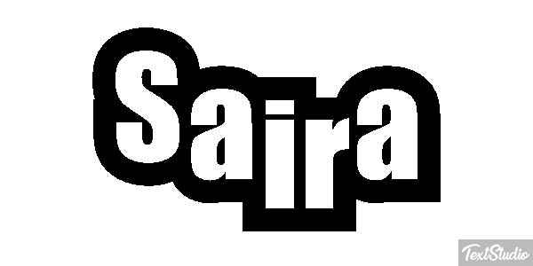 Saira Текстовый эффект