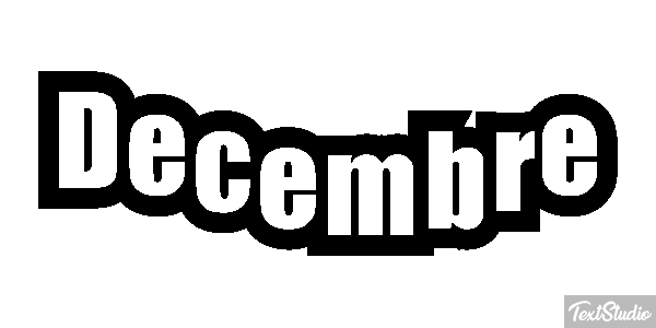 Décembre Effet de texte
