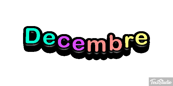 Décembre Effet de texte