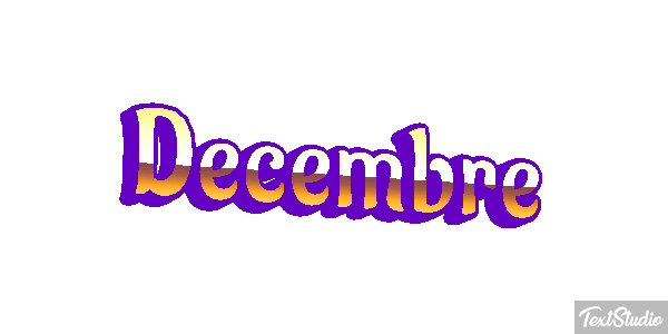 Décembre Effet de texte