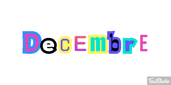 Décembre Effet de texte