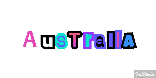 Australia Text effect