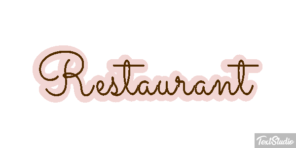 Restaurant Text effect