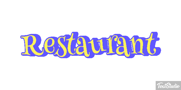 Restaurant Text effect