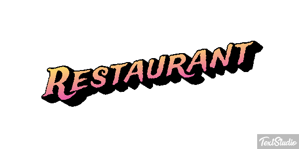 Restaurant Text effect