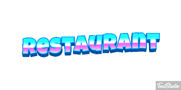 Restaurant Text effect