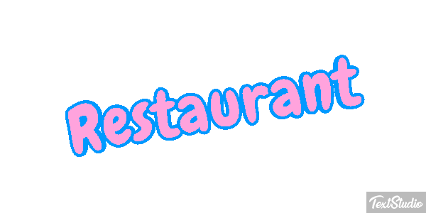Restaurant Text effect